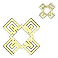 Abstact labyrinth. Game for kids. Puzzle for children. Maze conundrum. Color vector illustration.