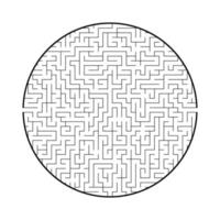 Difficult big round labyrinth. Game for kids and adults. Puzzle for children. Labyrinth conundrum. Flat vector illustration isolated on white background.