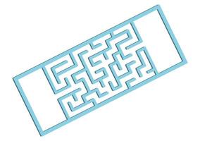 Abstact labyrinth. Game for kids. Puzzle for children. Maze conundrum. Color vector illustration.