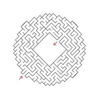 Abstact labyrinth. Game for kids. Puzzle for children. Maze conundrum. Vector illustration