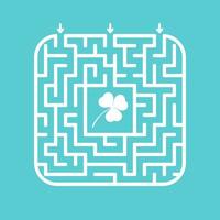 Abstact labyrinth. Game for kids. Puzzle for children. Maze conundrum. Color vector illustration.