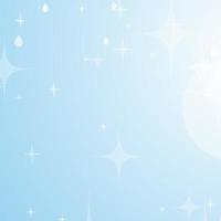 Light blue abstract background with stars and bokeh. Beautiful sky. Simple flat vector illustration.