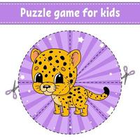 Puzzle game for kids . Education developing worksheet. Learning game for children. Activity page. For toddler. Riddle for preschool. Simple flat isolated vector illustration in cute cartoon style.