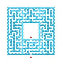 Abstract maze. Game for kids. Puzzle for children. Cartoon style. Labyrinth conundrum. Color vector illustration. The development of logical and spatial thinking.