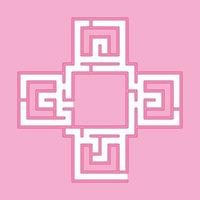 Abstact labyrinth. Game for kids. Puzzle for children. Maze conundrum. Color vector illustration.