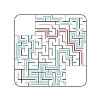 Abstact labyrinth. Game for kids. Puzzle for children. Maze conundrum. Vector illustration.