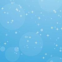 Color abstract background of blue sky with bokeh and stars. Simple flat vector illustration.