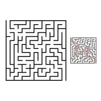 Abstract labyrinth. Game for kids. Puzzle for children. Maze conundrum. Vector illustration.