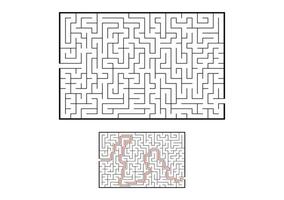 Abstact labyrinth. Game for kids. Puzzle for children. Maze conundrum. Vector illustration.