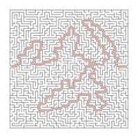 Abstract labyrinth. Game for kids. Puzzle for children. Maze conundrum. Vector illustration.