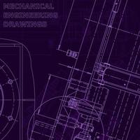 Blueprint, Sketch. Vector engineering illustration. Cover, flyer, banner