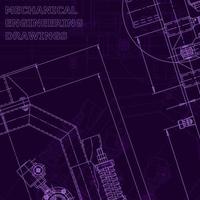 Blueprint, Sketch. Vector engineering illustration. Cover, flyer, banner