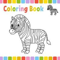 Coloring book pages for kids. Cute cartoon vector illustration.