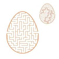 Color labyrinth egg. Kids worksheets. Activity page. Game puzzle for children. Easter holiday. Maze conundrum. Vector illustration.