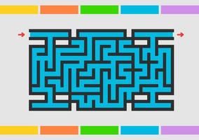 Abstact labyrinth. Game for kids. Puzzle for children. Maze conundrum. Color vector illustration.