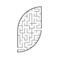 Abstact labyrinth. Game for kids. Puzzle for children. Maze conundrum. Vector illustration