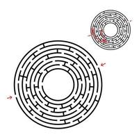 Abstact labyrinth. Game for kids. Puzzle for children. Maze conundrum. Vector illustration.