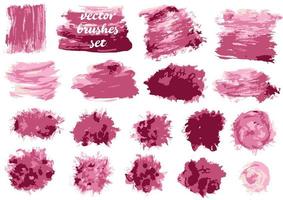 Collection of paint, ink brush strokes, brushes, blots vector