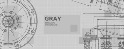 Abstract background concept mechanical engineering drawing. Engineering wallpaper vector