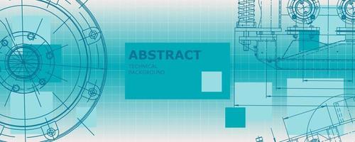 Abstract background concept mechanical engineering drawing. Engineering wallpaper vector