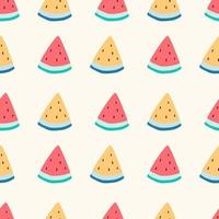 Red and Yellow Watermelons Seamless Pattern vector