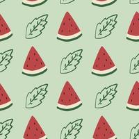 Hand Drawn Watermelon Seamless Pattern vector