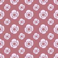 Floral Seamless Pattern of Cute Poppy vector
