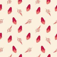 Flower Bud Seamless Pattern Design vector