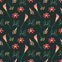 Floral Repeating Pattern Background vector
