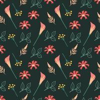 Floral Repeating Pattern Background vector