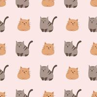 Repeating Pattern of Adorable Kitten vector
