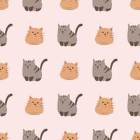 Repeating Pattern of Adorable Kitten vector