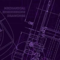 Blueprint, Sketch. Vector engineering illustration. Cover, flyer, banner