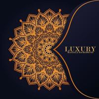 Mandala background luxury design vector