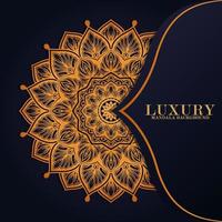 Mandala background luxury design vector