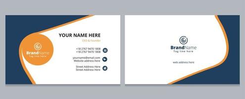 Creative Corporate Business Card Template Design vector