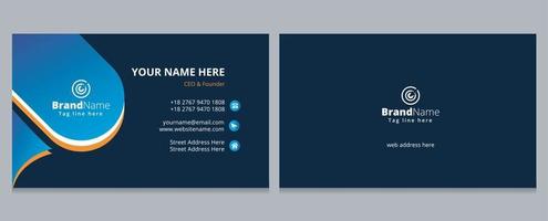 Creative Corporate Business Card Template Design vector