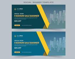 Creative Corporate Social Media Banner Template Design vector