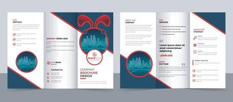 Creative Corporate Modern Business Trifold Brochure Template Design vector