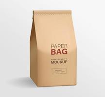 Paper bag packaging mockups vector