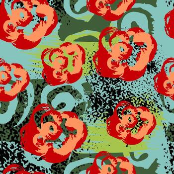 Seamless pattern collage with bright, colorful elements for the design of textiles, covers, print. Abstract artistic seamless pattern with fashionable hand drawn textures vector