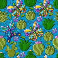 linda ilustración vectorial. cactus, aloe, suculentas. elementos naturales decorativos vector
