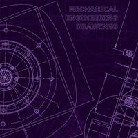 Blueprint, Sketch. Vector engineering illustration. Cover, flyer, banner