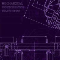 Blueprint, Sketch. Vector engineering illustration