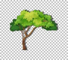 Tree on grid background vector