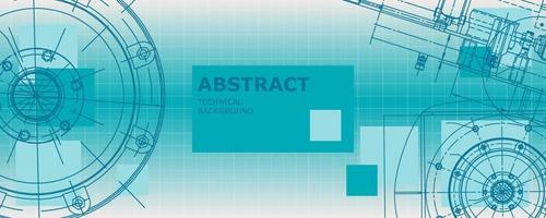 Abstract background concept mechanical engineering drawing. Engineering wallpaper vector