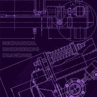 Blueprint, Sketch. Vector engineering illustration. Cover, flyer, banner