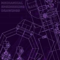 Blueprint, Sketch. Vector engineering illustration. Cover, flyer, banner