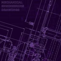 Blueprint, Sketch. Vector engineering illustration. Cover, flyer, banner