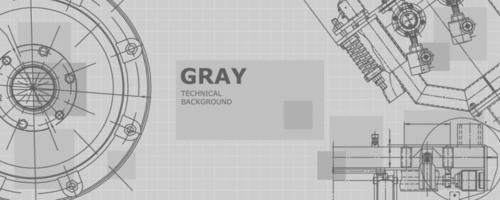 Abstract background concept mechanical engineering drawing. Engineering wallpaper vector